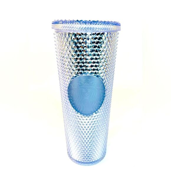 Starbucks Iridescent Bling Platinum Studded Venti Cold Tumbler 24 Fl Oz - Picture 1 of 12